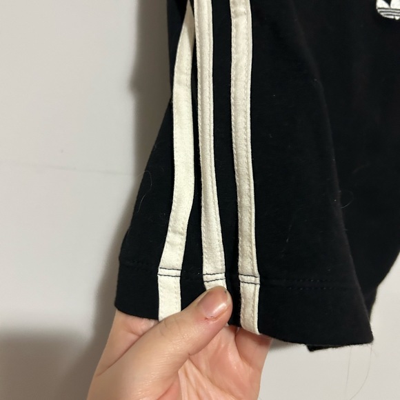 Retro Addidas Cotton Cropped Black Tank - Picture 2 of 6